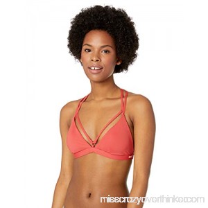 Roxy Women's Solid Softly Love Moderate Bikini Swimsuit Top Cardinal B07BNWYZ25